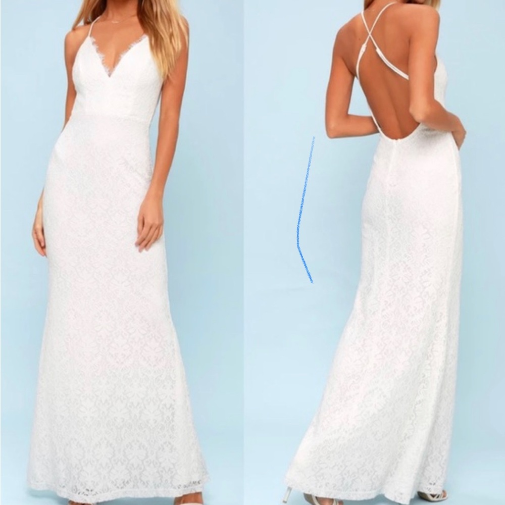 White Lace Maxi Dress BRAND NEW